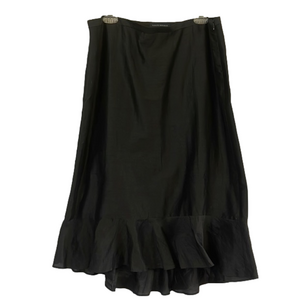 Banana Republic hi-lo ruffle hemmed skirt - black - size 14